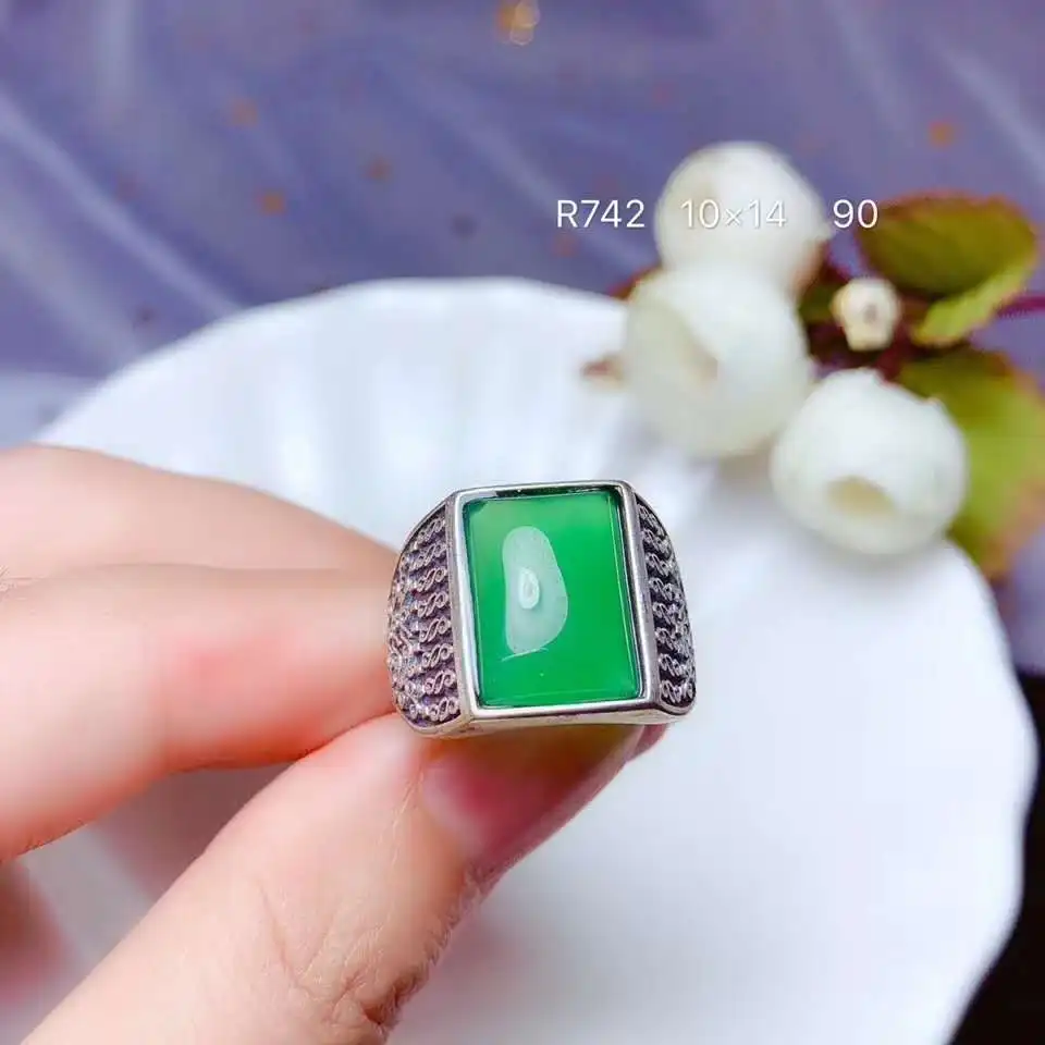 Man Ring Natural And Real Chalcedony ring 925 sterling silver Natural real chalcedony Fine green gem jewelry For man Gem 10*14mm
Man Ring Natural And Real Chalcedony ring 925 sterling silver Natural real chalcedony Fine green gem jewelry For man Gem 10*14mm