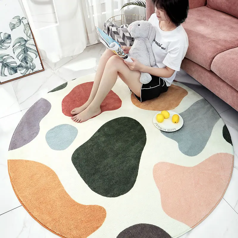 Modern Lamb Cashmere Flower Pattern Home Round Rug Living Room Sofa Non-slip Carpet Computer Chair Mat
Modern Lamb Cashmere Flower Pattern Home Round Rug Living Room Sofa Non-slip Carpet Computer Chair Mat