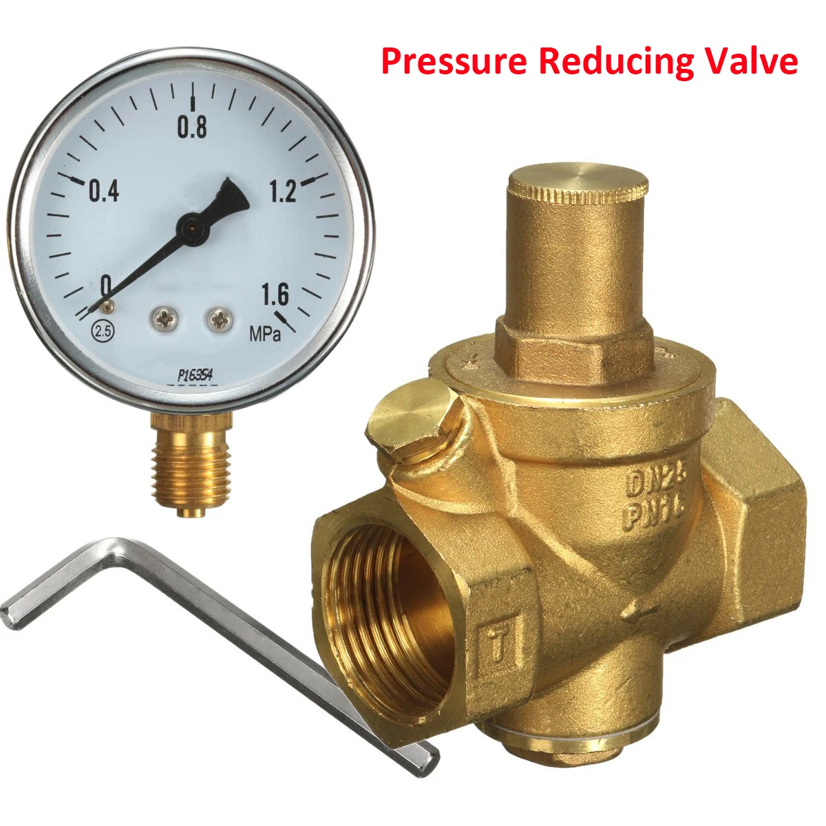 DN15 1/2" Brass Water Pressure Reducing Valve+Pressure Guage Regulator Adjustable Relief Valve Gauge
DN15 1/2" Brass Water Pressure Reducing Valve+Pressure Guage Regulator Adjustable Relief Valve Gauge