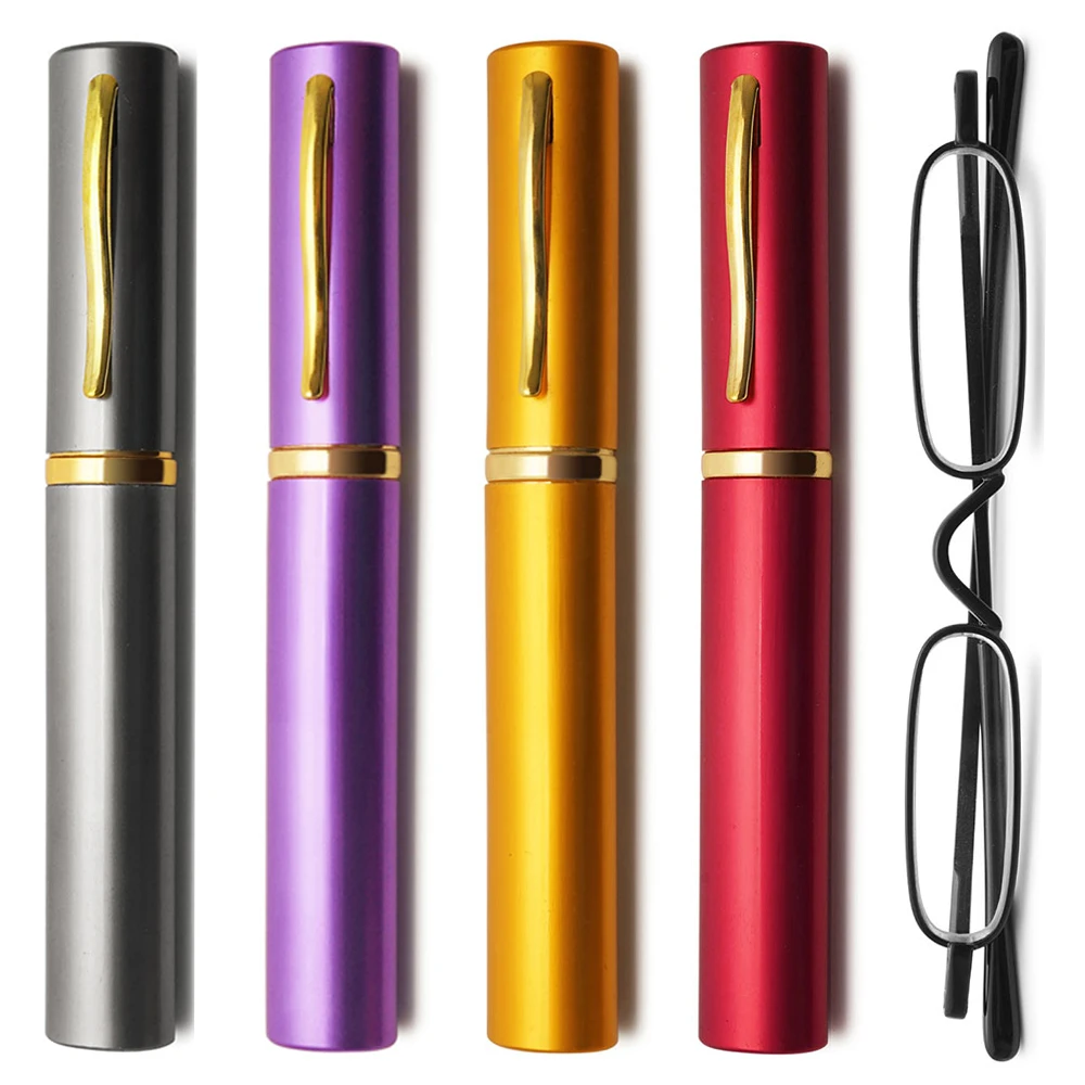 MAGIMODAC Presbyopia Presbyopic Eyeglasses Reader Metal Frame Pen Tube Case Mini Small Portable Reading Glasses for Men Women
MAGIMODAC Presbyopia Presbyopic Eyeglasses Reader Metal Frame Pen Tube Case Mini Small Portable Reading Glasses for Men Women
