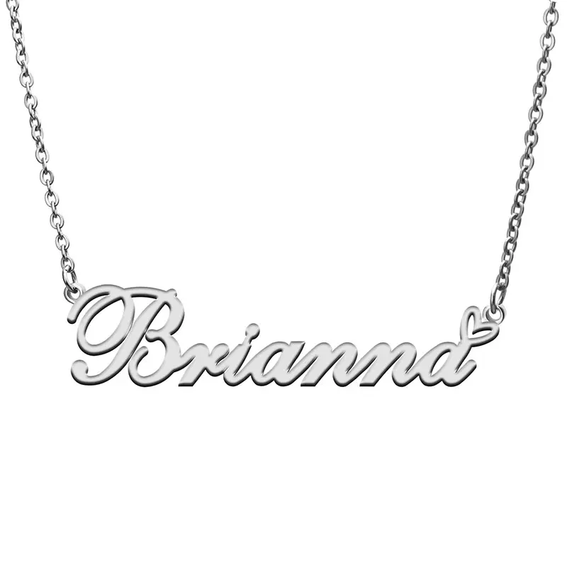 Brianna with Love Heart Name Necklace for Women Stainless Steel Nameplate Pendant Femme Mother Jewelry Gift
Brianna with Love Heart Name Necklace for Women Stainless Steel Nameplate Pendant Femme Mother Jewelry Gift