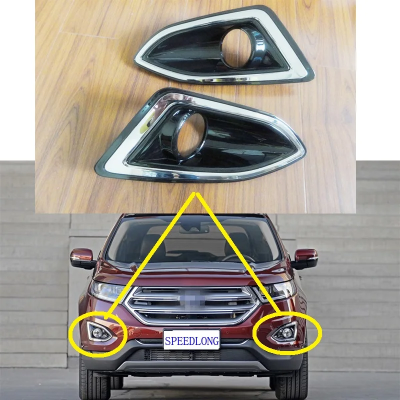 2 Pcs/Pair Front fog lamp light covers bezel with chrome trim for Ford Edge 2015
2 Pcs/Pair Front fog lamp light covers bezel with chrome trim for Ford Edge 2015