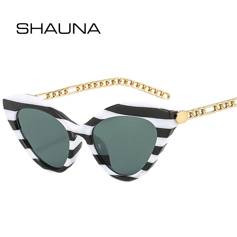 SHAUNA Retro Cat Eye Women Sunglasses Fashion Metal Chain Shades UV400 Brand Designer Men Trending Sun Glasses
SHAUNA Retro Cat Eye Women Sunglasses Fashion Metal Chain Shades UV400 Brand Designer Men Trending Sun Glasses
