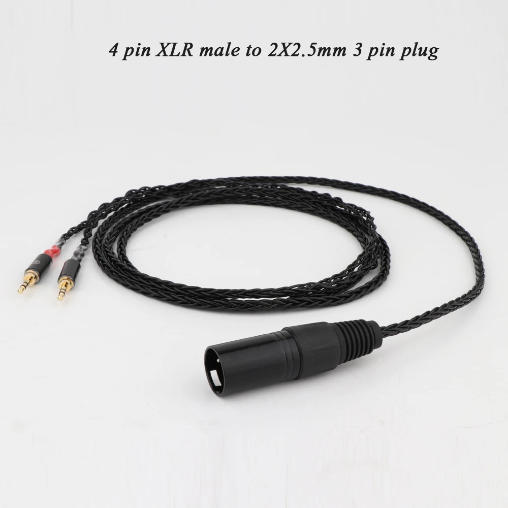 Hifi OCC посеребренный кабель для наушников Hi-end XLR 4 Pin к 2X2.5mm балансный Штекер кабель для наушников
Hifi OCC посеребренный кабель для наушников Hi-end XLR 4 Pin к 2X2.5mm балансный Штекер кабель для наушников