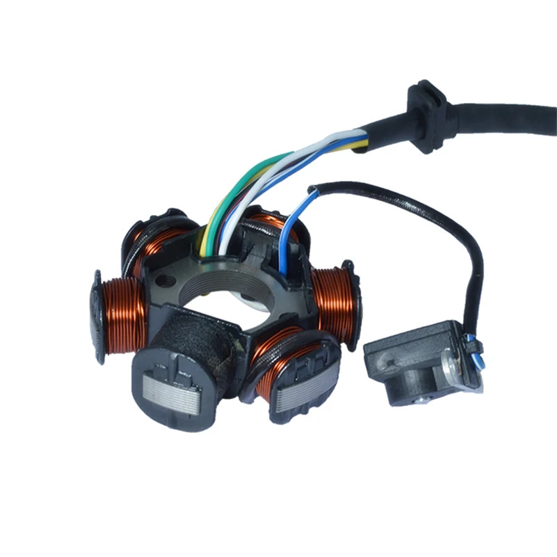 Motorcycle 6 pole 5 wire half-wave ignition magneto stator for gy6 125cc 150cc atv moped go kart scooter engine part
Motorcycle 6 pole 5 wire half-wave ignition magneto stator for gy6 125cc 150cc atv moped go kart scooter engine part