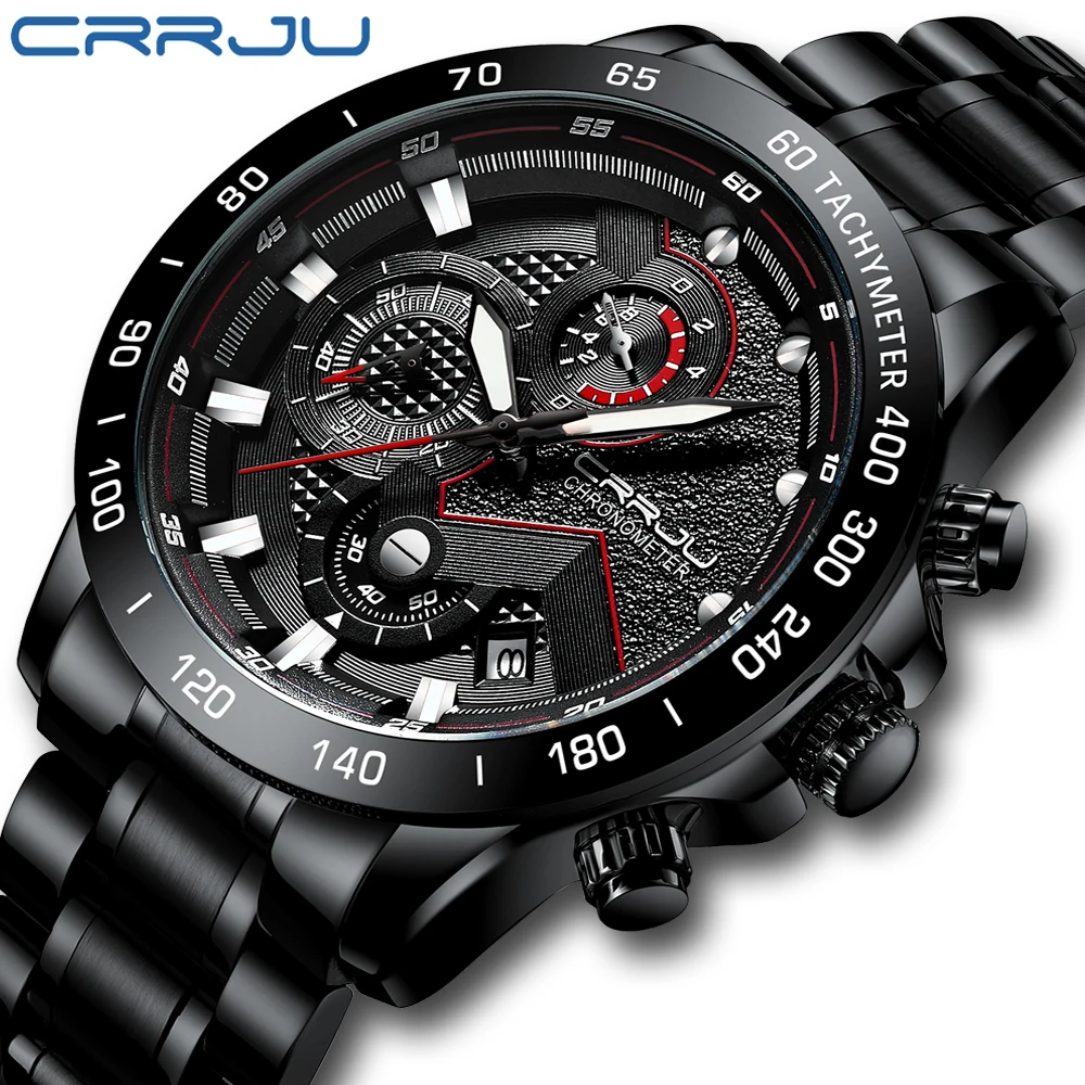 Men Watches CRRJU Classic Business Watches for Men Chronograph Steel Wristwatch Fashion Military Sport Waterproof Calendar Clock
Men Watches CRRJU Classic Business Watches for Men Chronograph Steel Wristwatch Fashion Military Sport Waterproof Calendar Clock