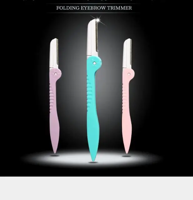 300Pcs/Lot Eyebrow Trimmer Razor Knife Folding Knife Available Three Colors Stainless Steel Makeup Tools HA2369
300Pcs/Lot Eyebrow Trimmer Razor Knife Folding Knife Available Three Colors Stainless Steel Makeup Tools HA2369