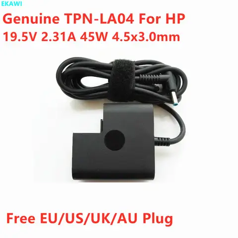 Chargeur d'alimentation pour ordinateur portable HP TPN-LA04, 19.5V, 2,31 a, 45W, TPN-CA04 AC, pour HP 854116, 850, 853490, 001, ENVY 13, 15-AS105TU