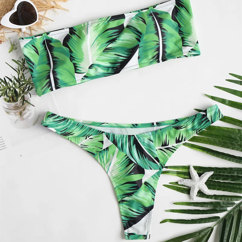 WackDaria Swimsuit Women 2020 Bikini Set Leaf Printed Brazilian Female Swimwear Set Padded Biquini Bandage Bathing Suit
WackDaria Swimsuit Women 2020 Bikini Set Leaf Printed Brazilian Female Swimwear Set Padded Biquini Bandage Bathing Suit