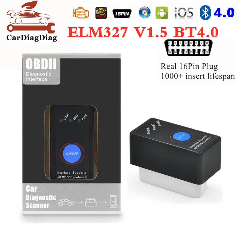 Scan Tool BT4.0 ELM327 V1.5 Used For iOS Android Window Code Reader Car OBD 2 16Pin ELM327 V1.5 Support OBD2 Protocols
Scan Tool BT4.0 ELM327 V1.5 Used For iOS Android Window Code Reader Car OBD 2 16Pin ELM327 V1.5 Support OBD2 Protocols