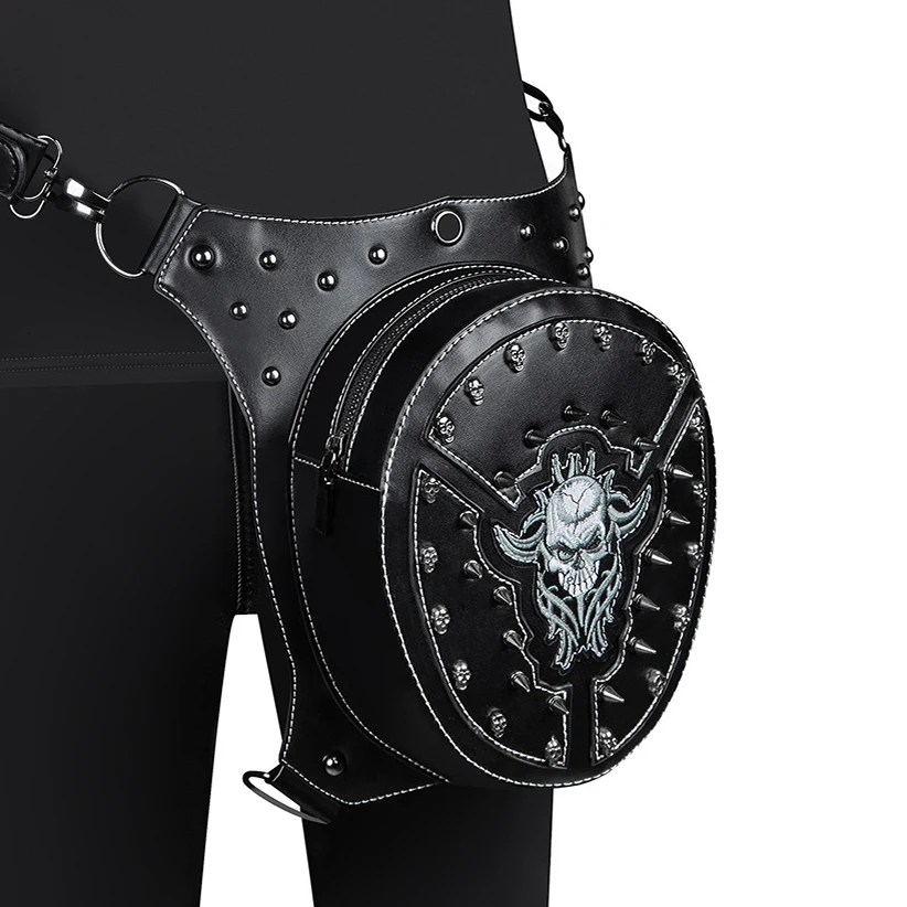 Men's Rock Skulls Leg Bags Steampunk Gothic Pack Retro Black Leather Waist Bag for Female Crossbody Messenger Phone Case Holder
Men's Rock Skulls Leg Bags Steampunk Gothic Pack Retro Black Leather Waist Bag for Female Crossbody Messenger Phone Case Holder