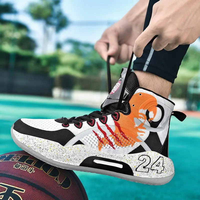 Men's Basketball Shoes Breathable Fashion Non-Slip Wearable Sneakers Protective High Elastic Autumn 2021 New Men's Sports Shoes
Men's Basketball Shoes Breathable Fashion Non-Slip Wearable Sneakers Protective High Elastic Autumn 2021 New Men's Sports Shoes
