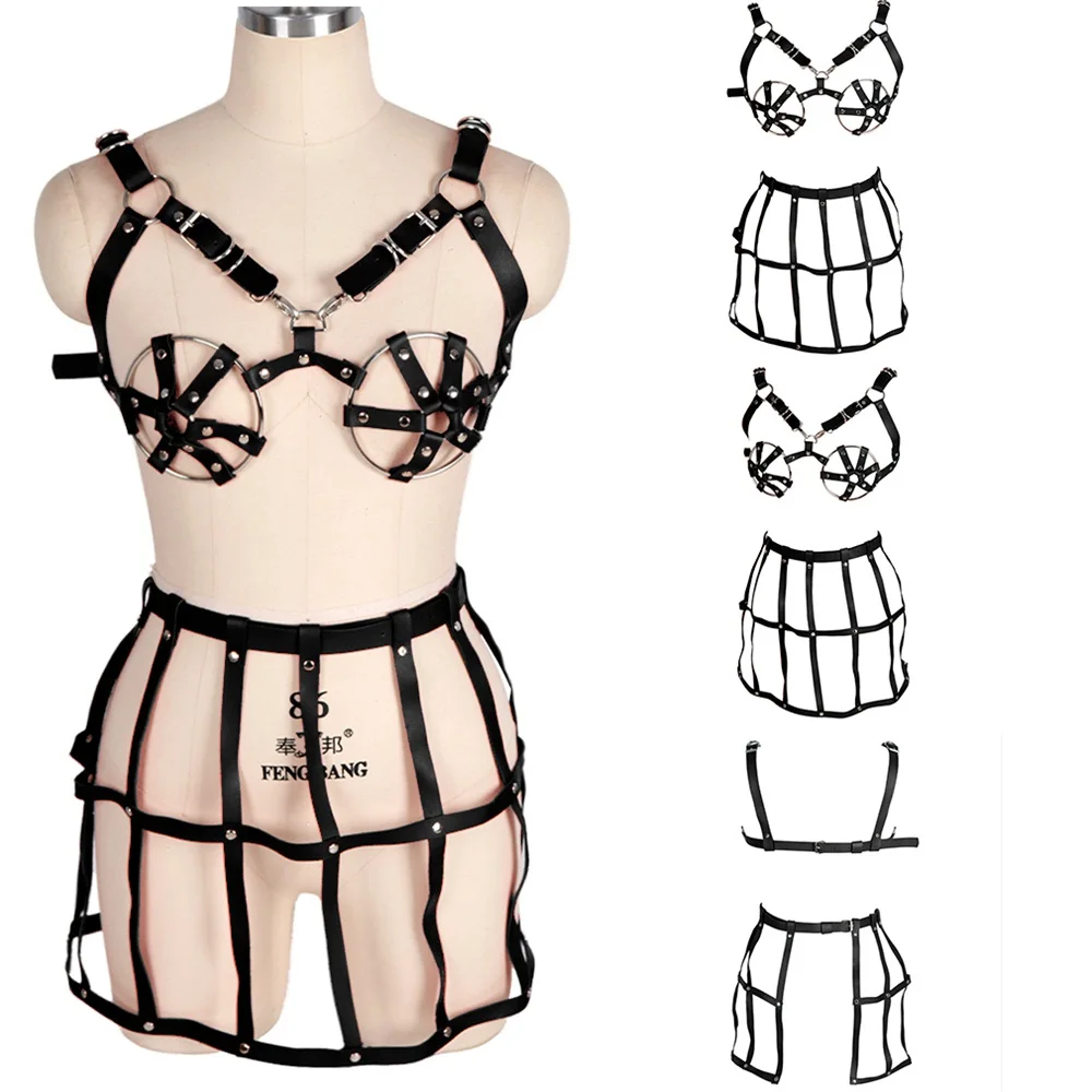 Sexy Lingerie Set Leather Full Body Punk Harness For Women Goth Accessories Wedding Garters Pole Dance Clothes Suspender Belt
Sexy Lingerie Set Leather Full Body Punk Harness For Women Goth Accessories Wedding Garters Pole Dance Clothes Suspender Belt