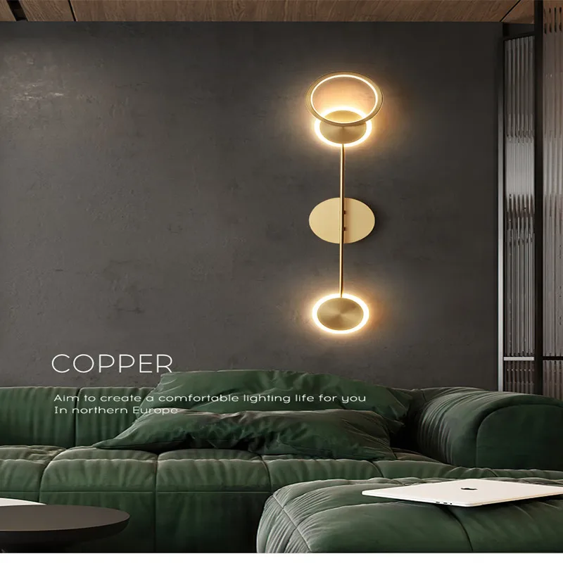 Copper Wall Lamp Bedside Lamp Nordic Living Room Background Wall Lamp Creative Personality Simple Light Luxury Aisle Lamp
Copper Wall Lamp Bedside Lamp Nordic Living Room Background Wall Lamp Creative Personality Simple Light Luxury Aisle Lamp