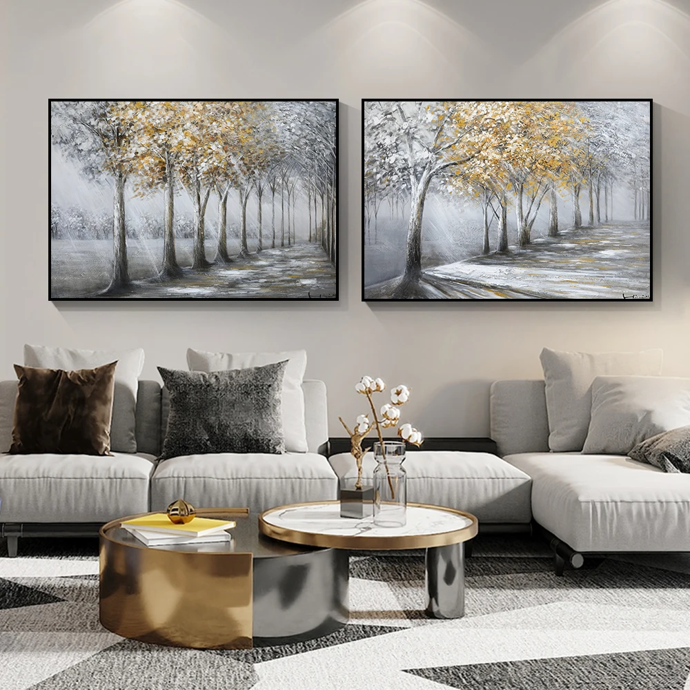 Gold Leaves Gray Tree Canvas Poster, Natural Landscape, Abstract Painting Print, Wall Art, New Store Pictures for Home Decor
Gold Leaves Gray Tree Canvas Poster, Natural Landscape, Abstract Painting Print, Wall Art, New Store Pictures for Home Decor