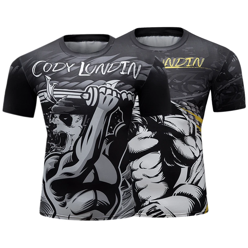Cody Lundin Printed Sports T-shirts For Men Compression Jiu Jitsu BJJ Rash Guard Wolf Grappling Polyester Training Sportswear
Cody Lundin Printed Sports T-shirts For Men Compression Jiu Jitsu BJJ Rash Guard Wolf Grappling Polyester Training Sportswear