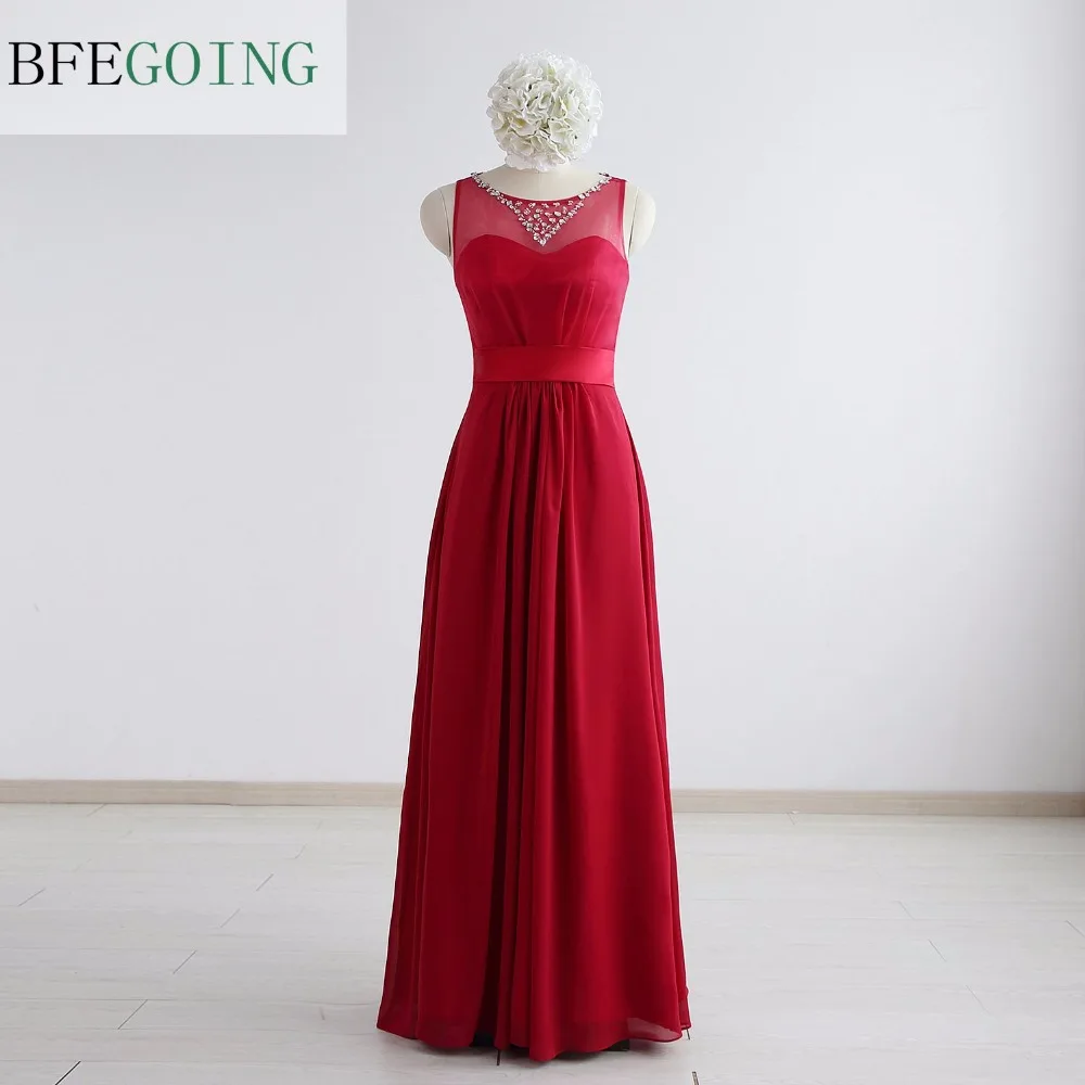 Chiffon Beading Scoop Sleeveless Floor-Length A-Line Mother of the Bride Dress Custom Made
Chiffon Beading Scoop Sleeveless Floor-Length A-Line Mother of the Bride Dress Custom Made