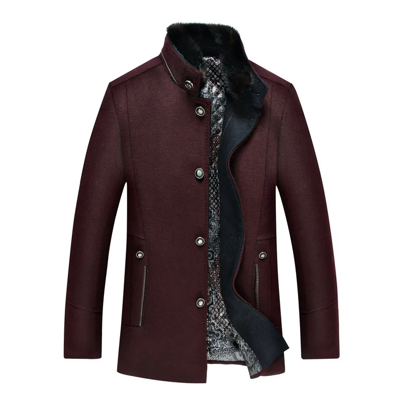 New wool collar top Coat Men's Windbreaker Parkas Trench Men Winter warm Thicken Woollen jacket Long Overcoat Jacket zoeva
New wool collar top Coat Men's Windbreaker Parkas Trench Men Winter warm Thicken Woollen jacket Long Overcoat Jacket zoeva