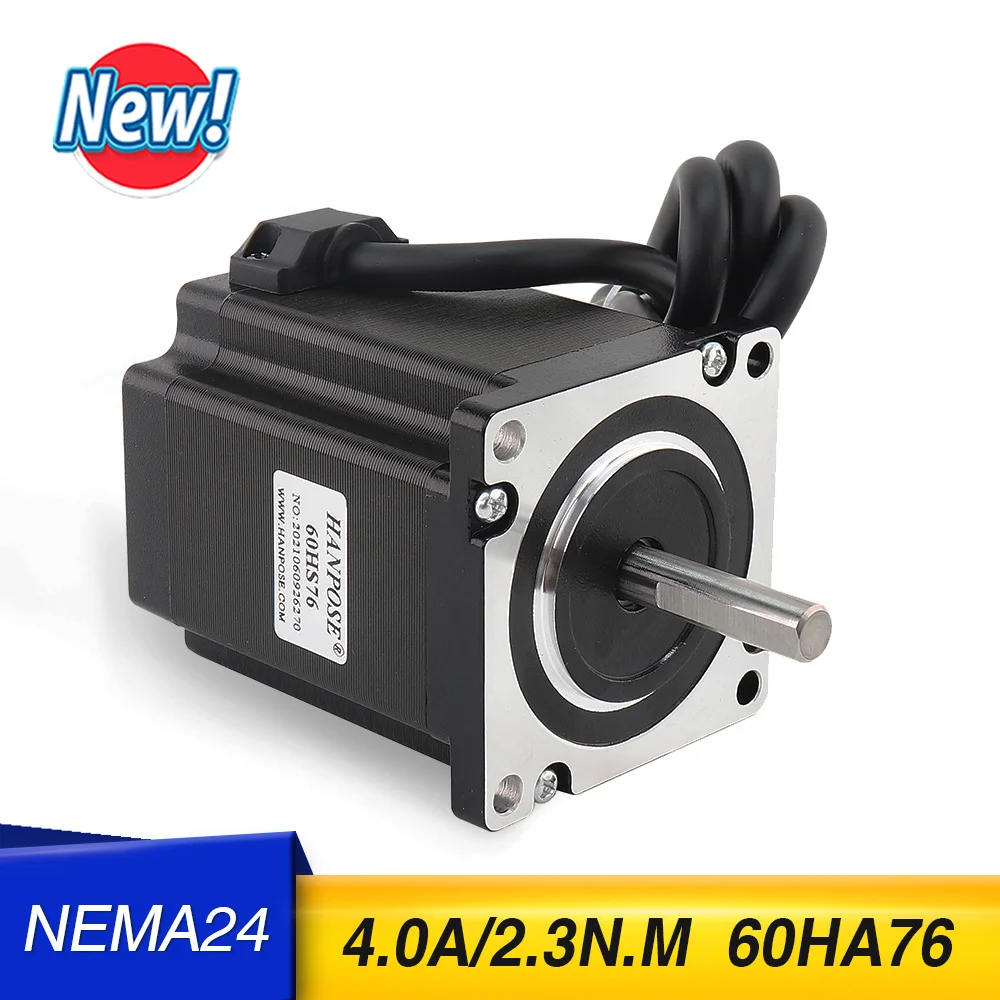 1pcs Nema24 Stepper Motor 60HS76 motor 4-lead 2.3N.M 4.0A 24V Step Motor 1.8 degree for Motor in automatic feeder
1pcs Nema24 Stepper Motor 60HS76 motor 4-lead 2.3N.M 4.0A 24V Step Motor 1.8 degree for Motor in automatic feeder