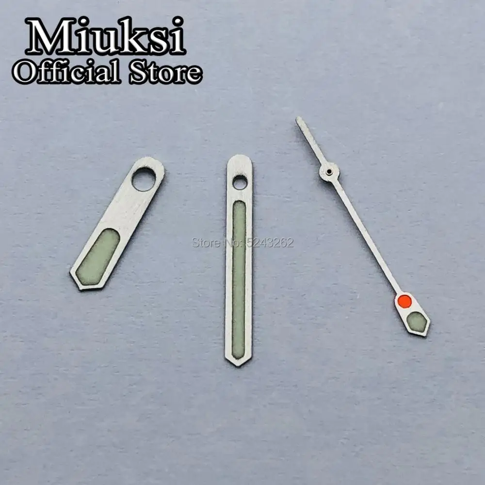 Стрелки часов Miuksi, зеленые суперсветящиеся стрелки, подходят для механизма NH35 NH36
Стрелки часов Miuksi, зеленые суперсветящиеся стрелки, подходят для механизма NH35 NH36