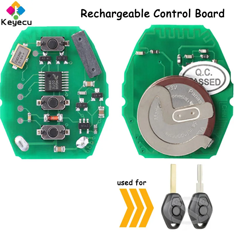 KEYECU EWS Rechargeable Replacement Remote Control Circuit Board With 3 Buttons 315MHz 433MHz for BMW X3 X5 Z3 Z4 1 3 5 7 Series
KEYECU EWS Rechargeable Replacement Remote Control Circuit Board With 3 Buttons 315MHz 433MHz for BMW X3 X5 Z3 Z4 1 3 5 7 Series
