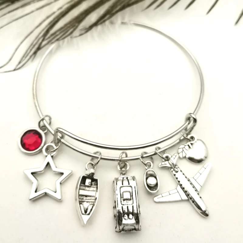 Birthstone Bracelet Mini Touring Car, Aircraft, Speedboat Ingot Pentagram Bracelet Party Gift Jewelry 9 Colors
Birthstone Bracelet Mini Touring Car, Aircraft, Speedboat Ingot Pentagram Bracelet Party Gift Jewelry 9 Colors