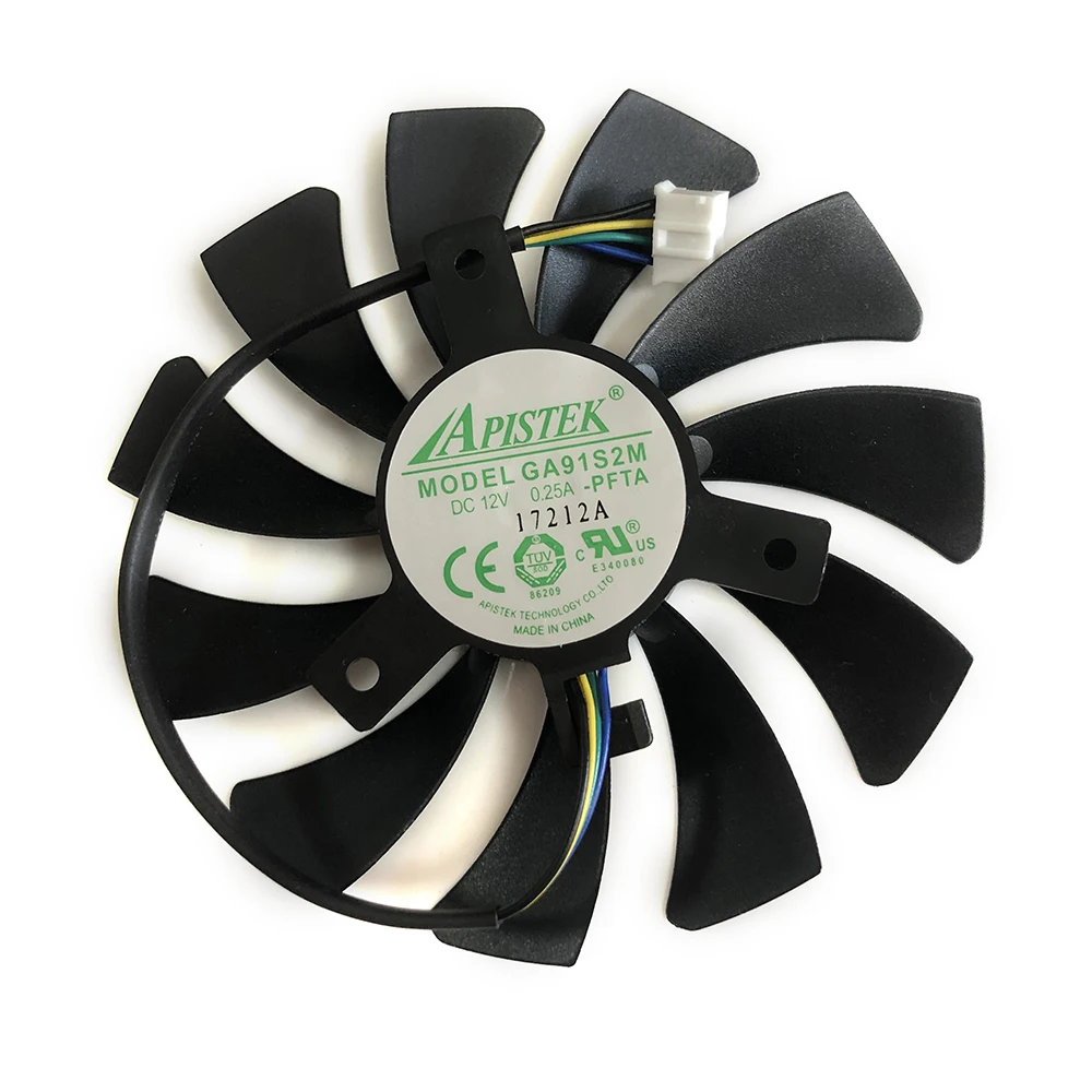 DIY 85MM,GA91S2M,VGA Cooler,For SAPPHIRE RX 560 550,Powercolor R9 380 2G RX550 RX 560 ITX,Graphics Card Fan,Replace HA9010H12F-Z
DIY 85MM,GA91S2M,VGA Cooler,For SAPPHIRE RX 560 550,Powercolor R9 380 2G RX550 RX 560 ITX,Graphics Card Fan,Replace HA9010H12F-Z