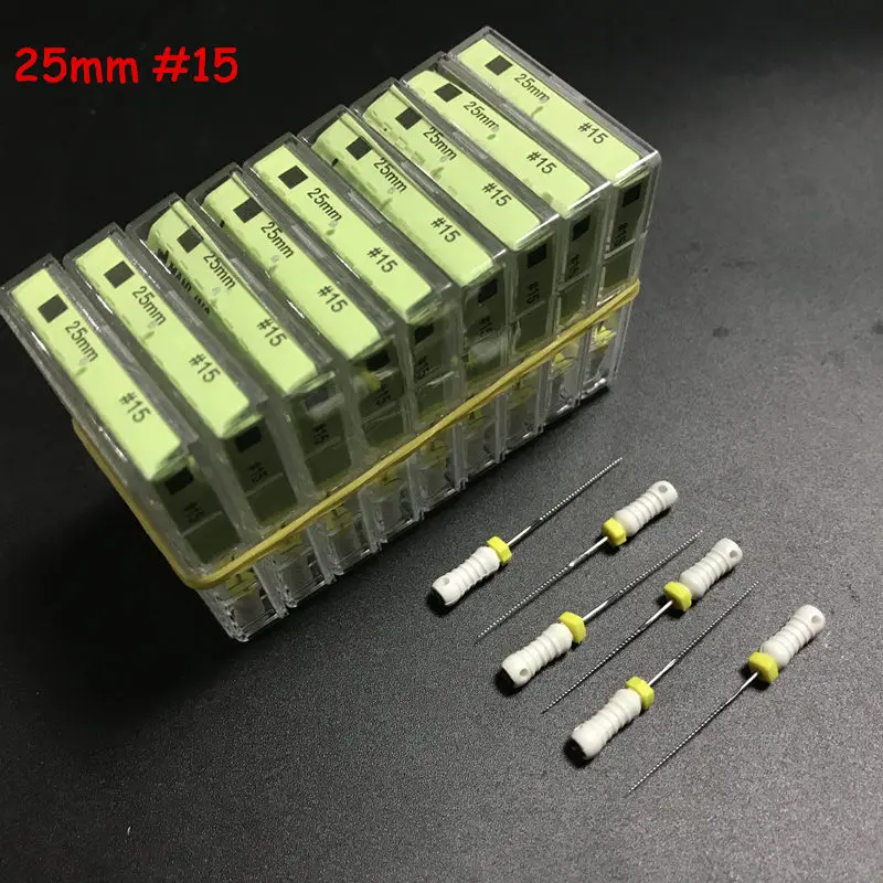 20packs Endodontic Root Canal K Files Dental K-File 25mm #15Hand Use files Endodontic Instruments Dentist Tools
20packs Endodontic Root Canal K Files Dental K-File 25mm #15Hand Use files Endodontic Instruments Dentist Tools