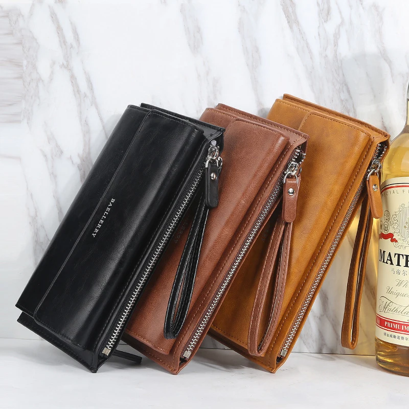 Men's business long zipper wallet Korean multi function zipper handbag retro large capacity mobile phone bag
Men's business long zipper wallet Korean multi function zipper handbag retro large capacity mobile phone bag