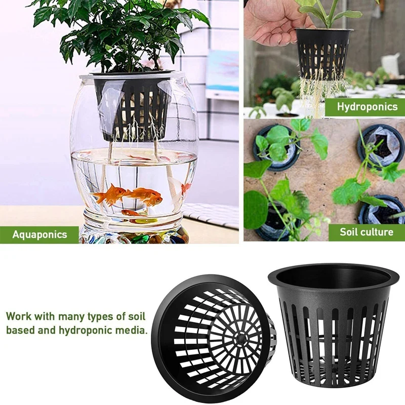 Hydroponic Planting Mesh Pot Net Plastic Garden Net Cup Pots Basket for Hydroponics Garden Balcony Planting 50Pcs Black
Hydroponic Planting Mesh Pot Net Plastic Garden Net Cup Pots Basket for Hydroponics Garden Balcony Planting 50Pcs Black