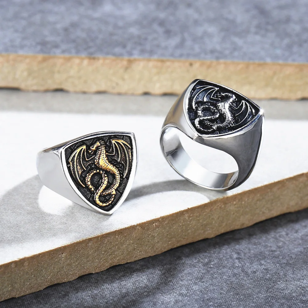 Vintage Flying Dragon Ring Nordic Viking 316L Stainless Steel Dragon Rings For Mens Women Punk Biker Jewelry Amulet Gift
Vintage Flying Dragon Ring Nordic Viking 316L Stainless Steel Dragon Rings For Mens Women Punk Biker Jewelry Amulet Gift