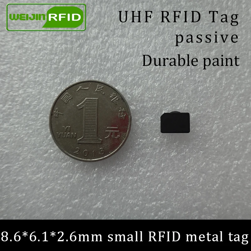 UHF RFID anti-metal tag 915mhz 868mhz Alien H3 8.6*6.1*2.6mm EPC Gen2 6C very small durable paint smart card passive RFID tags
UHF RFID anti-metal tag 915mhz 868mhz Alien H3 8.6*6.1*2.6mm EPC Gen2 6C very small durable paint smart card passive RFID tags