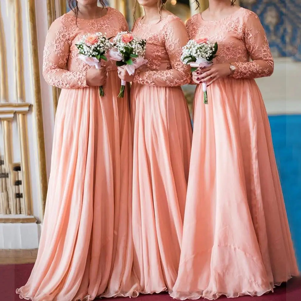 SCOOP Custom New Chiffon Bridesmaid Dresses Wedding Party Events Bridal Gowns NONE Train A Line Long Sleeve For Weddings
SCOOP Custom New Chiffon Bridesmaid Dresses Wedding Party Events Bridal Gowns NONE Train A Line Long Sleeve For Weddings