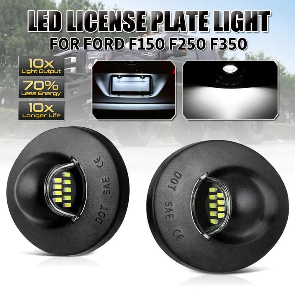 2Pcs LED License Plate Light Lamp Assembly Replacement For Ford F150 F250 F350 Car Number License Plate Lights Tail-lamp New
2Pcs LED License Plate Light Lamp Assembly Replacement For Ford F150 F250 F350 Car Number License Plate Lights Tail-lamp New