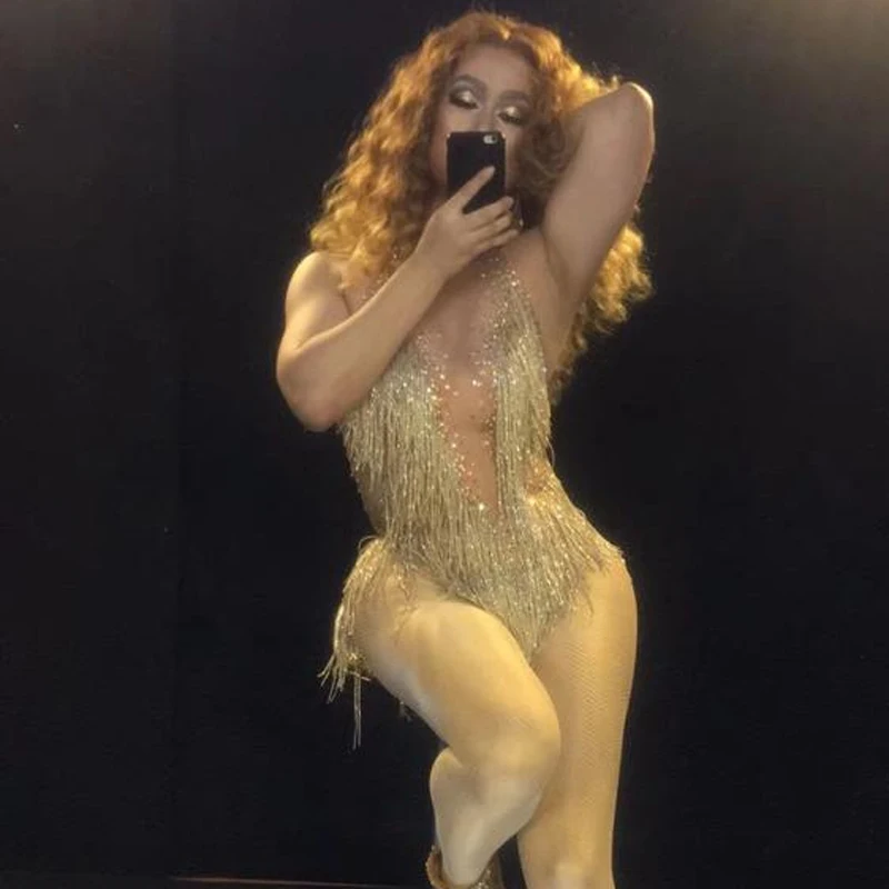 Women stage dance show wear sexy party wear gold bodysuit dancer team jumpsuit singer rompers
Women stage dance show wear sexy party wear gold bodysuit dancer team jumpsuit singer rompers