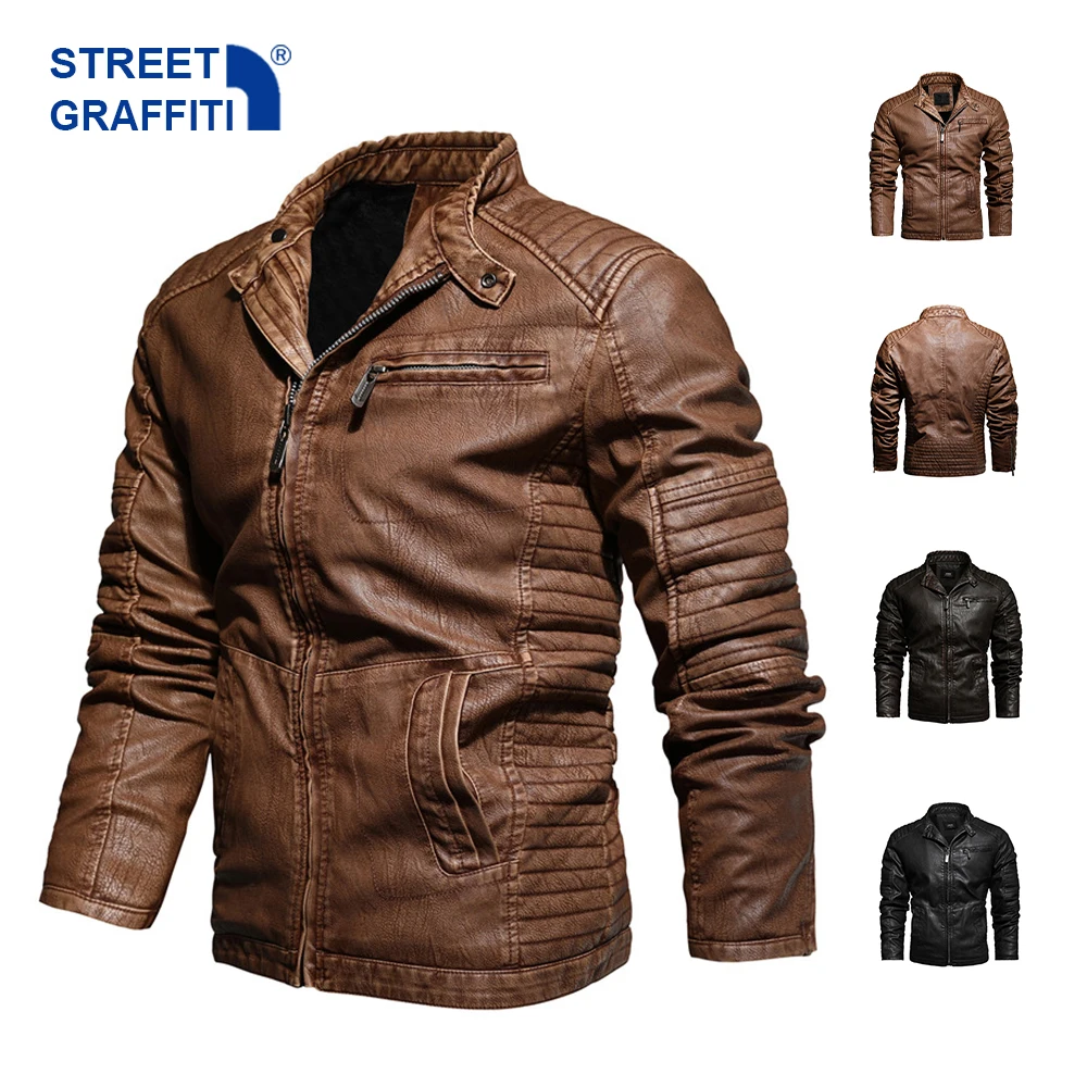 Men’s Motorcycle Jacket 2021 Autumn Winter Men New Faux PU Leather Jackets Casual Embroidery Biker Coat Zipper Fleece Jacket
Men’s Motorcycle Jacket 2021 Autumn Winter Men New Faux PU Leather Jackets Casual Embroidery Biker Coat Zipper Fleece Jacket