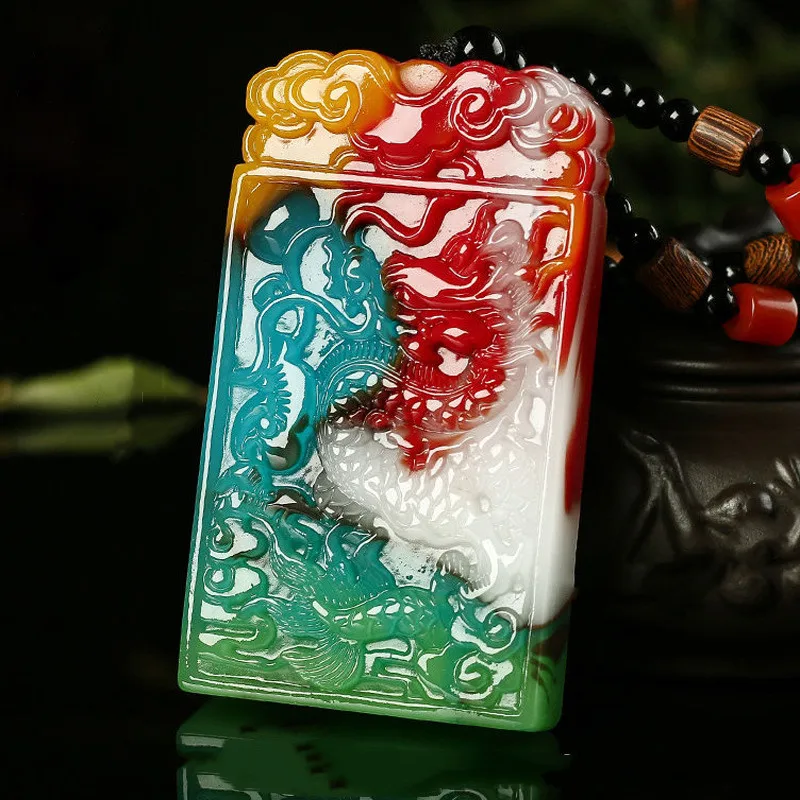 Xinjiang Gobi Colorful Yulong Pendant Fashion Joker Sweater Chain Pendant Jewelry for Men and Women
Xinjiang Gobi Colorful Yulong Pendant Fashion Joker Sweater Chain Pendant Jewelry for Men and Women