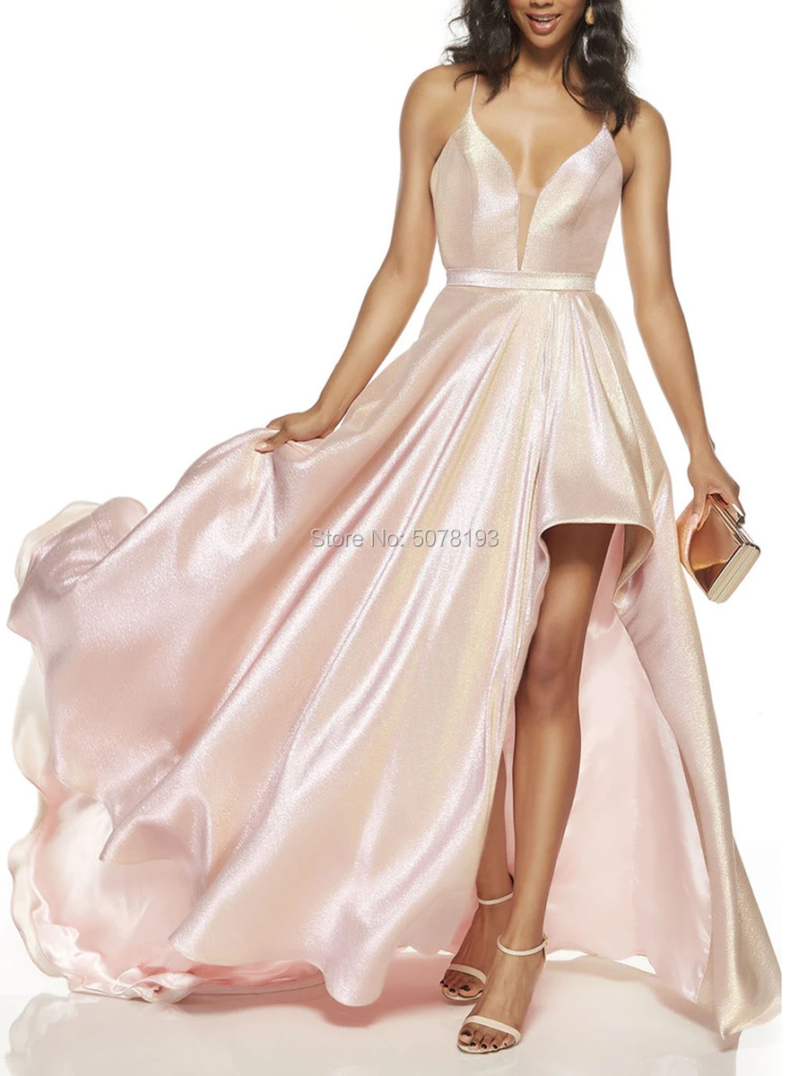 781 pink V-neck spaghetti straps natural A-line floor-length Evening dresses long Celebrity gowns showing leg free shipping
781 pink V-neck spaghetti straps natural A-line floor-length Evening dresses long Celebrity gowns showing leg free shipping