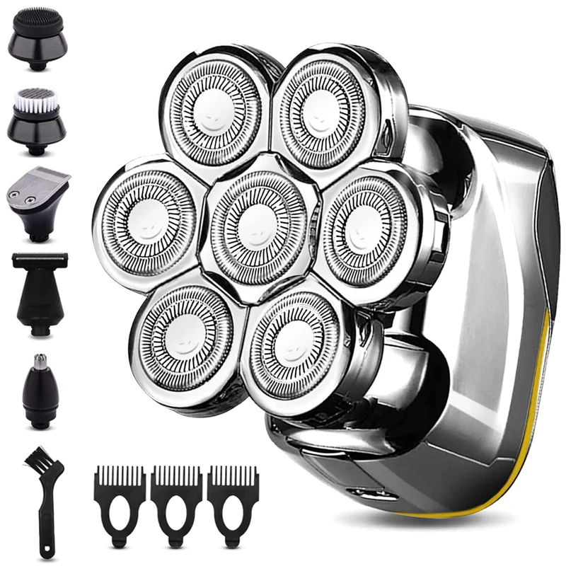 6-in-1 Electric Shaver for Men Beard Trimmer for Bald Clipper LED Display Wet & Dry Waterproof 7D Shaver Multifunctional Razor
6-in-1 Electric Shaver for Men Beard Trimmer for Bald Clipper LED Display Wet & Dry Waterproof 7D Shaver Multifunctional Razor