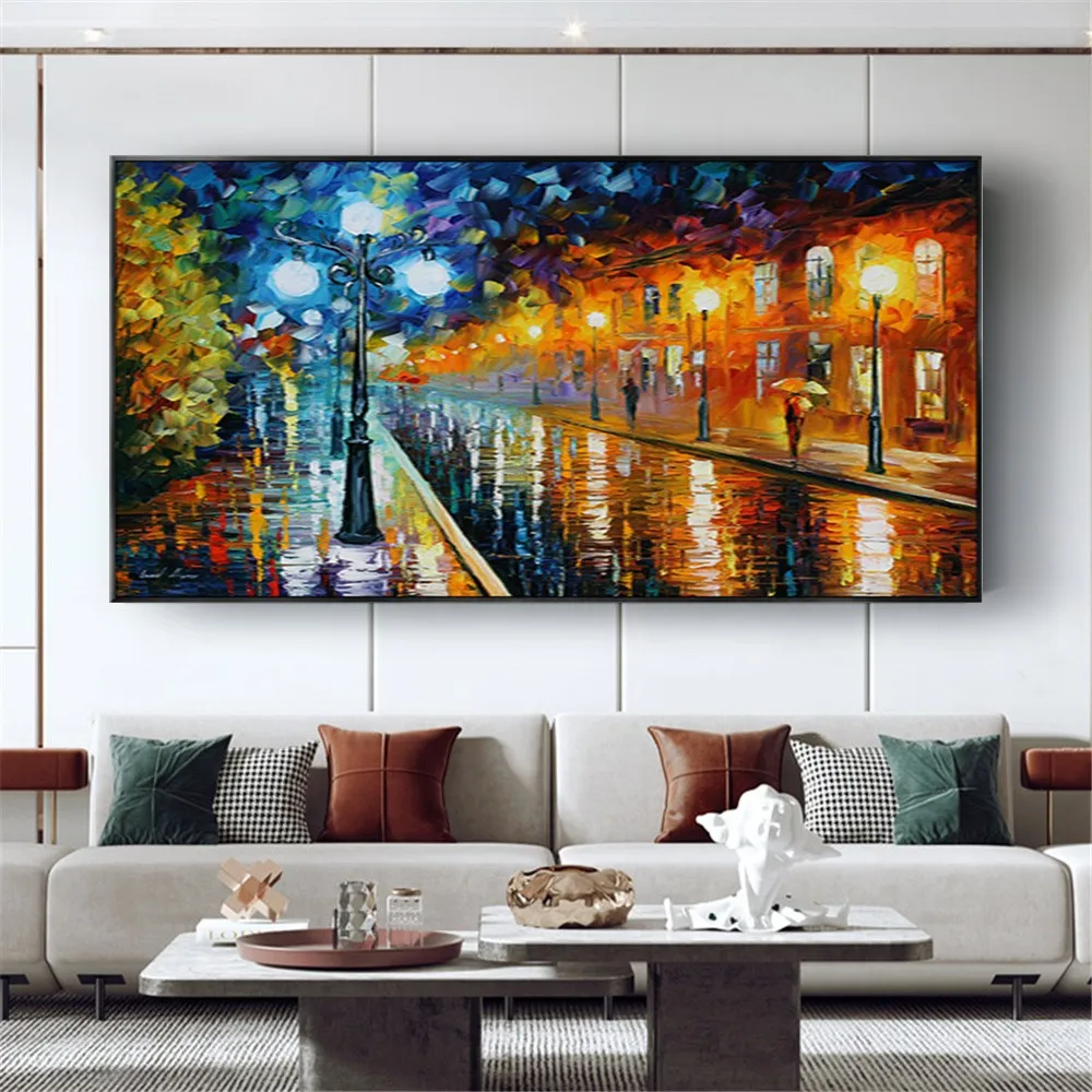 Hand Painted Modern Large Abstract Knife Oil Painting Night Street View Art Home Decor Hang Picture Handmade Wall Art On Canvas
Hand Painted Modern Large Abstract Knife Oil Painting Night Street View Art Home Decor Hang Picture Handmade Wall Art On Canvas