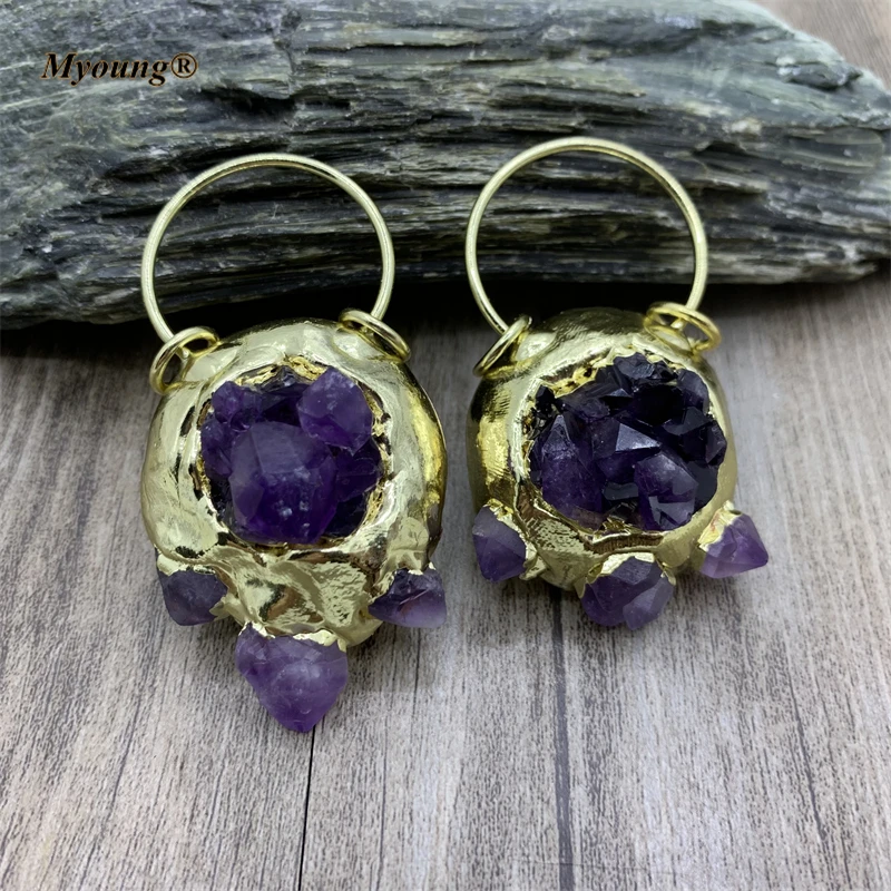 Paw Shape Gold-Plated Amethysts Druzy Necklace Pendant For DIY Jewelry Making MY210650
Paw Shape Gold-Plated Amethysts Druzy Necklace Pendant For DIY Jewelry Making MY210650