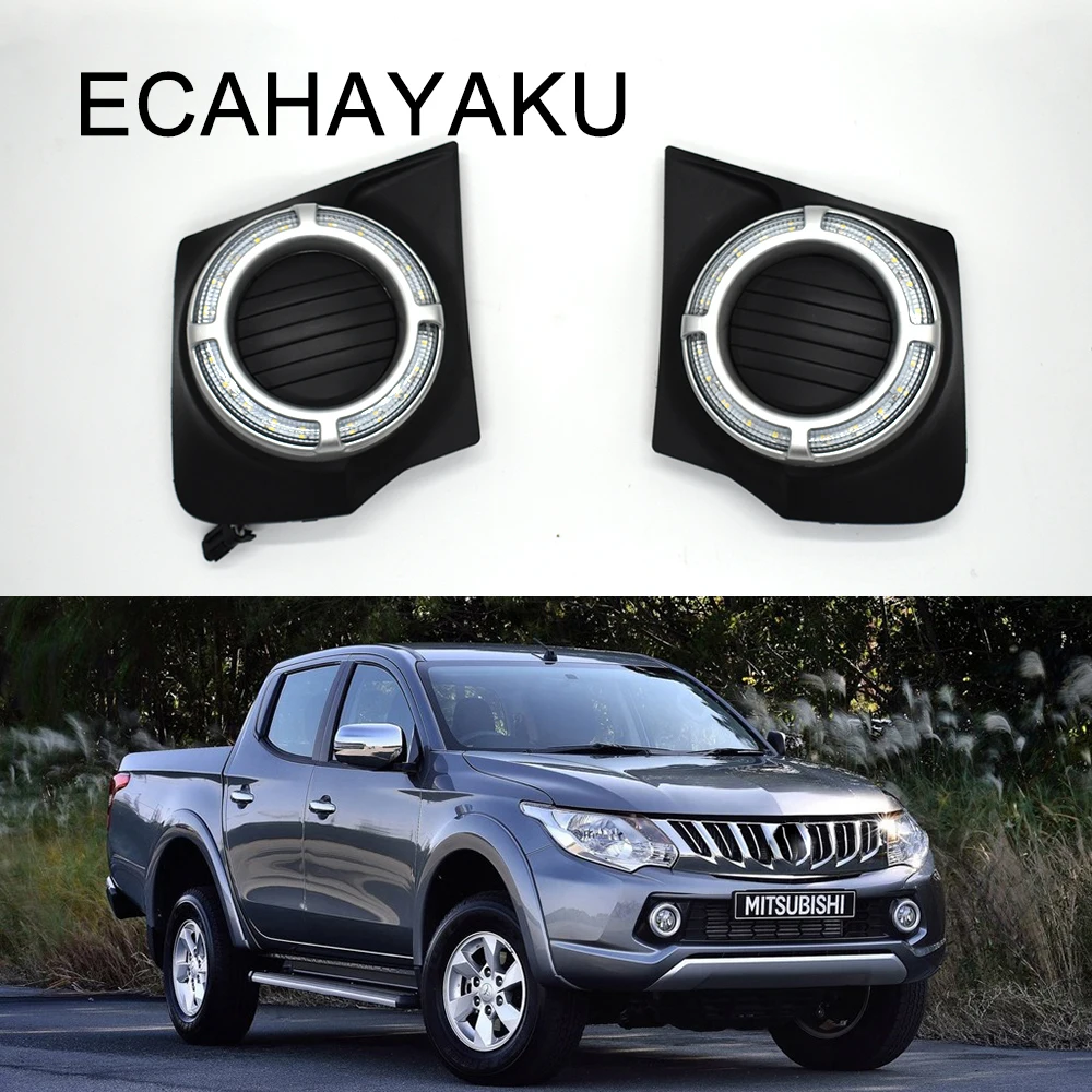 2PCS Car LED DRL Daytime Running Lights 12V ABS Fog Lamp Covers DRL Car Accessories For Mitsubishi Pajero Triton L200 2016-2019
2PCS Car LED DRL Daytime Running Lights 12V ABS Fog Lamp Covers DRL Car Accessories For Mitsubishi Pajero Triton L200 2016-2019