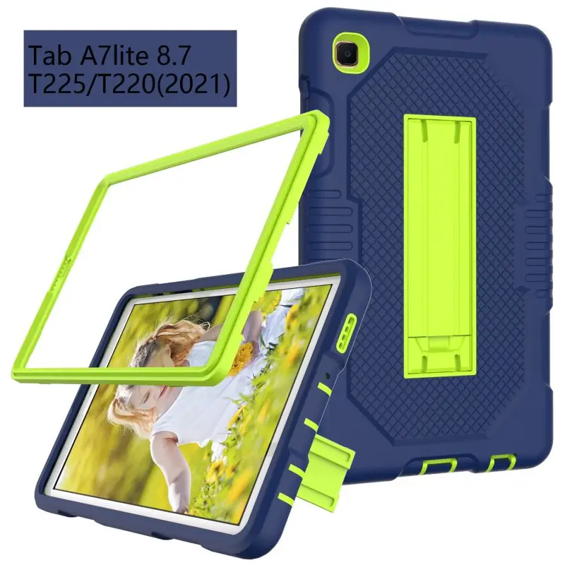 Противоударный чехол-подставка для планшета Samsung Galaxy Tab A7 Lite 8,7 SM T225 T220 2021, безопасный для детей мягкий силиконовый + ПК Жесткий Чехол
Противоударный чехол-подставка для планшета Samsung Galaxy Tab A7 Lite 8,7 SM T225 T220 2021, безопасный для детей мягкий силиконовый + ПК Жесткий Чехол