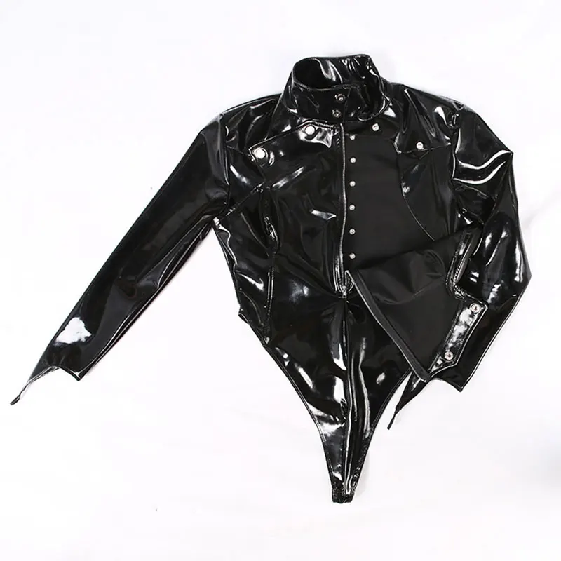 Sexy Women PVC Shiny High Cut Bodysuit Bandage One Piece Thong Zipper Open Crotch Latex Matt Sexy Tight Club Wear F190
Sexy Women PVC Shiny High Cut Bodysuit Bandage One Piece Thong Zipper Open Crotch Latex Matt Sexy Tight Club Wear F190