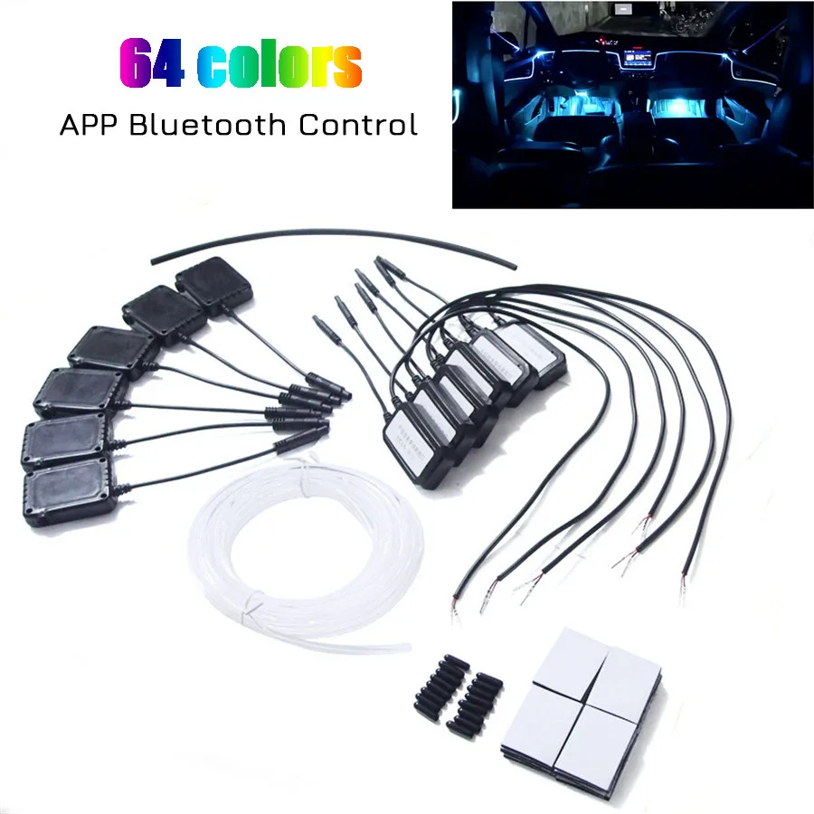 RGB светодиодная атмосферная лампа для салона автомобиля, декоративная лампа для салона автомобиля с ножсветильник освещением, управлением через приложение по Bluetooth, без нитки
RGB светодиодная атмосферная лампа для салона автомобиля, декоративная лампа для салона автомобиля с ножсветильник освещением, управлением через приложение по Bluetooth, без нитки