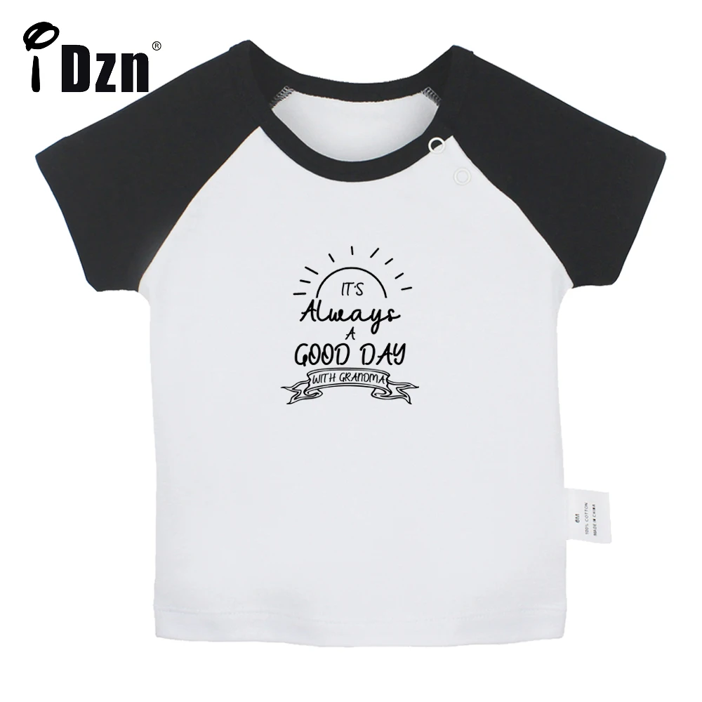 It's Always A Good Day With Grandma Fun Art Printed Baby Boys T-shirts Cute Baby Girls Short Sleeves T shirt Newborn Cotton Tops
It's Always A Good Day With Grandma Fun Art Printed Baby Boys T-shirts Cute Baby Girls Short Sleeves T shirt Newborn Cotton Tops