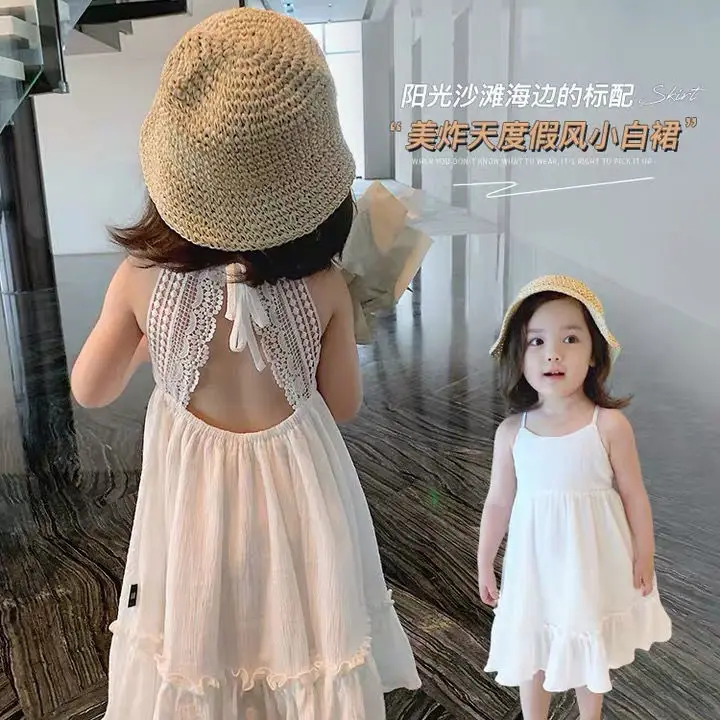 Girls' Summer Seaside Vacation Style Children's Dress Baby Western Style Backless White Suspender Skirt
Girls' Summer Seaside Vacation Style Children's Dress Baby Western Style Backless White Suspender Skirt