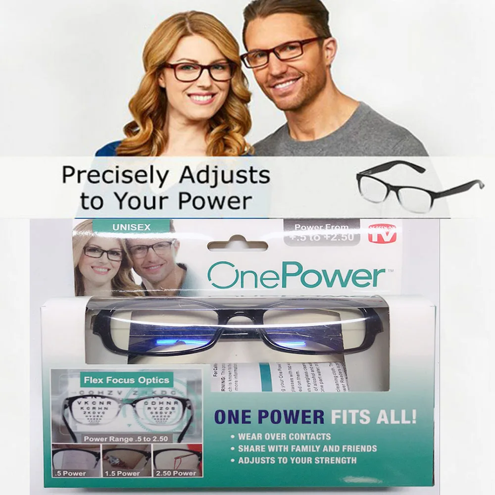 Mulifocal One Power Readers Seen on TV Put Everything Into Clear Focus Auto-Adjusting Reading Glasses Eyewear +5 To +250
Mulifocal One Power Readers Seen on TV Put Everything Into Clear Focus Auto-Adjusting Reading Glasses Eyewear +5 To +250