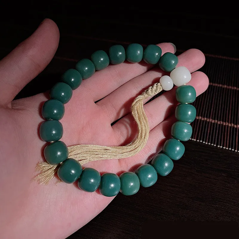 Green Natural Bodhi Root Beads Handmade Tassel Rosary Women Men's Prayer Beads Charm Bracelet Buddhism Meditation Jewelry Gift
Green Natural Bodhi Root Beads Handmade Tassel Rosary Women Men's Prayer Beads Charm Bracelet Buddhism Meditation Jewelry Gift