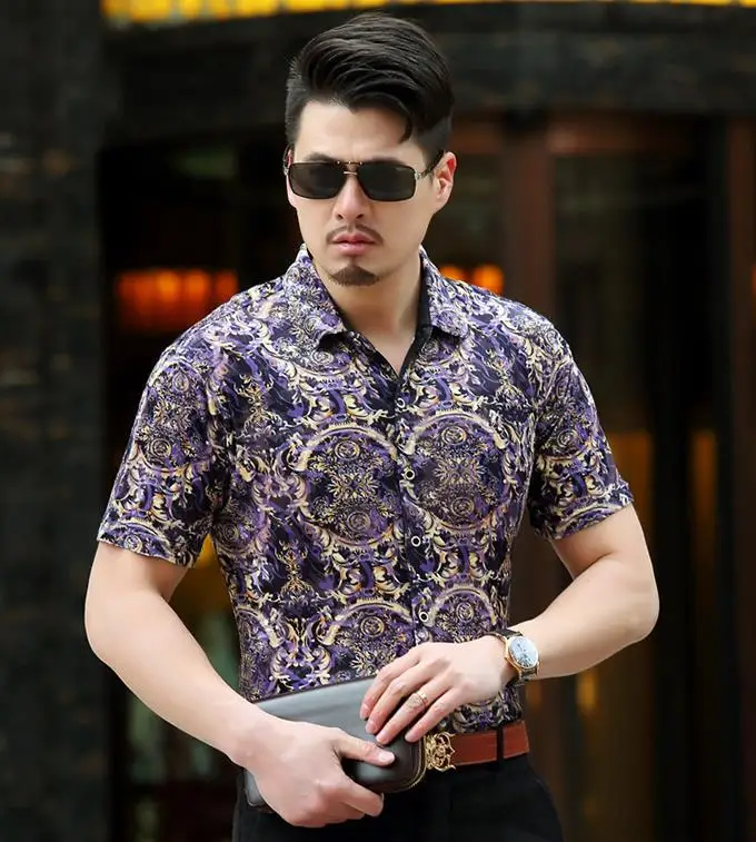 Silk High Quality Men's Flower Floral Print Shirts Short Sleeve Men Dress Shirt Thin Soft Slim Fit Cool Summer S-3XL
Silk High Quality Men's Flower Floral Print Shirts Short Sleeve Men Dress Shirt Thin Soft Slim Fit Cool Summer S-3XL